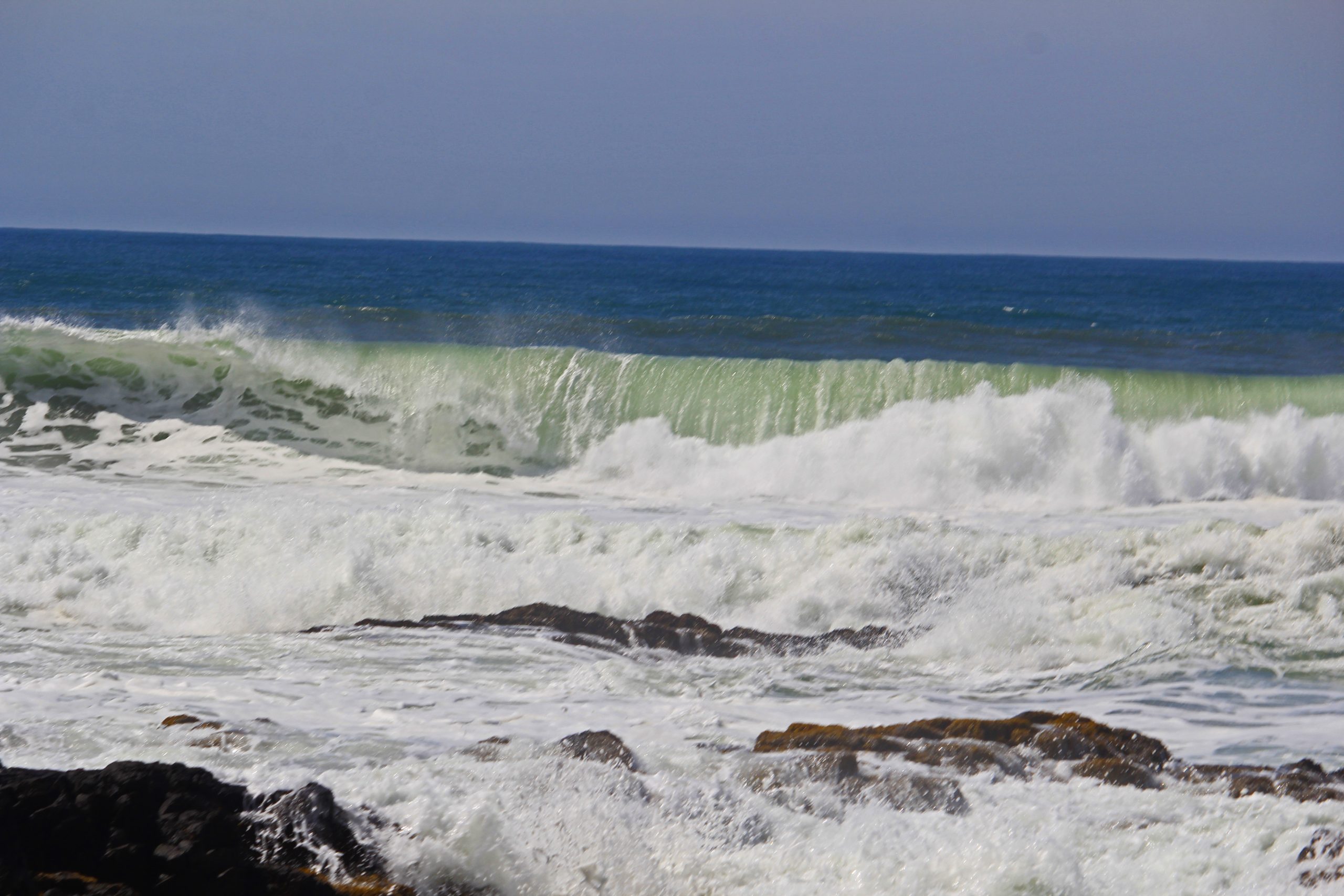 Crashing Waves on the Rocky Shore